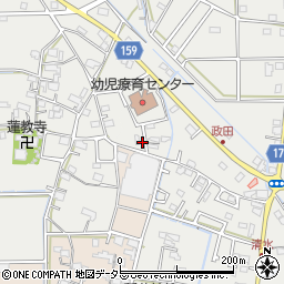 岐阜県本巣市政田493-1周辺の地図