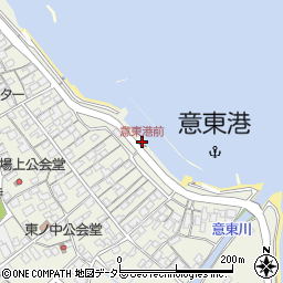 意東港前周辺の地図