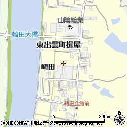 島根県松江市崎田周辺の地図