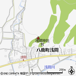 兵庫県養父市八鹿町浅間周辺の地図