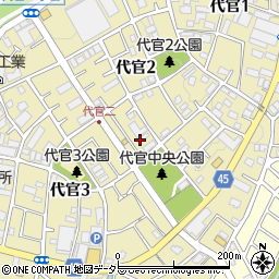 神奈川県大和市代官周辺の地図