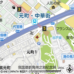 横浜銀行元町プラザ ＡＴＭ周辺の地図