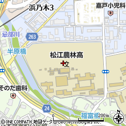 島根県松江市浜乃木町周辺の地図