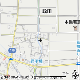 岐阜県本巣市政田133周辺の地図