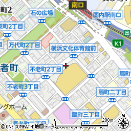神奈川県横浜市中区不老町周辺の地図