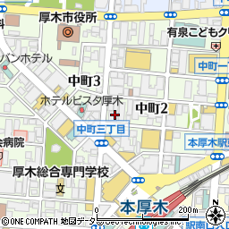 九州自慢 本厚木店周辺の地図