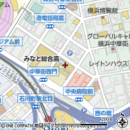 横浜市立港中学校周辺の地図