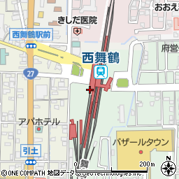 京都丹後鉄道　西舞鶴駅周辺の地図