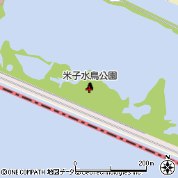 米子水鳥公園周辺の地図