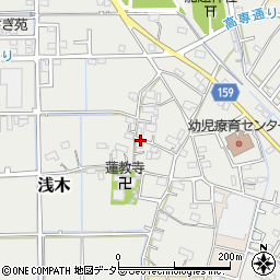 岐阜県本巣市浅木周辺の地図