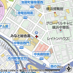 Dパーキング横浜中華街第１【屋上階(全日予約可能) 】【認証対応時間は9～18時】周辺の地図
