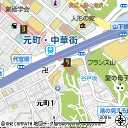 ニューヤマザキデイリーストア元町中華街駅店周辺の地図