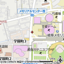 岐阜メモリアルセンター﻿正門前周辺の地図