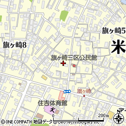 鳥取県米子市旗ヶ崎8丁目周辺の地図