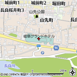 岐阜グランドホテル駐車場周辺の地図