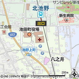 池田町中央公民館周辺の地図