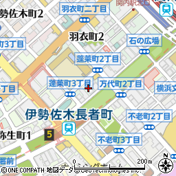 神奈川県警察蓬莱町公舎周辺の地図