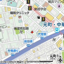 ガラス修理２４横浜山下町店周辺の地図