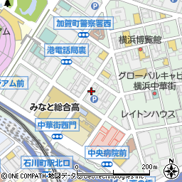 横浜銀行中華街善隣門 ＡＴＭ周辺の地図