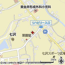 七沢郵便局周辺の地図