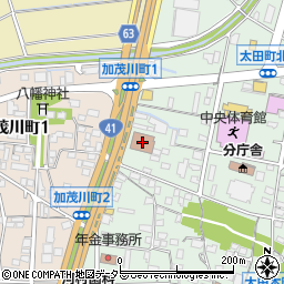 美濃加茂郵便局周辺の地図
