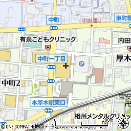 日本一　マイカル厚木店周辺の地図