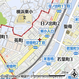 神奈川県横浜市中区初音町1丁目2周辺の地図