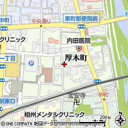 神奈川県厚木市厚木町4-1周辺の地図