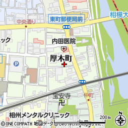 神奈川県厚木市厚木町4-21周辺の地図