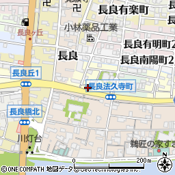 岐阜県岐阜市長良法久寺町13周辺の地図