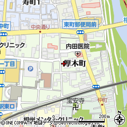 神奈川県厚木市厚木町4-3周辺の地図