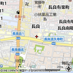岐阜県岐阜市長良法久寺町20周辺の地図