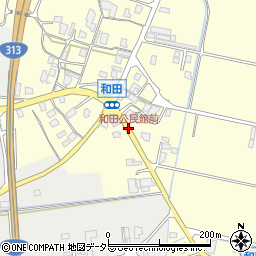 和田公民館前周辺の地図