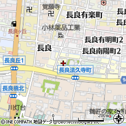 岐阜県岐阜市長良法久寺町周辺の地図