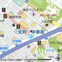 グローリオタワー横浜元町周辺の地図