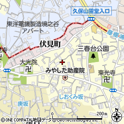 神奈川県横浜市南区三春台151-9周辺の地図