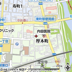 神奈川県厚木市厚木町4-8周辺の地図
