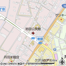 岩田公民館周辺の地図