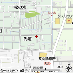 岐阜県岐阜市西改田先道32周辺の地図