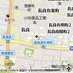 岐阜県岐阜市長良法久寺町8周辺の地図