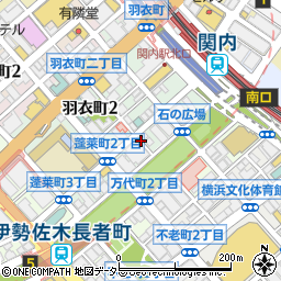 神奈川県横浜市中区蓬莱町周辺の地図