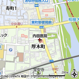 シンガーミシン厚木特約店周辺の地図