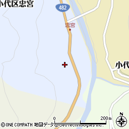 兵庫県美方郡香美町小代区忠宮141周辺の地図