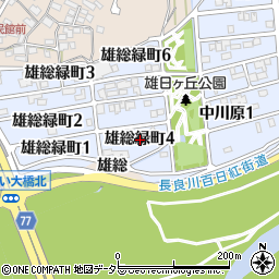 岐阜県岐阜市雄総緑町4丁目周辺の地図