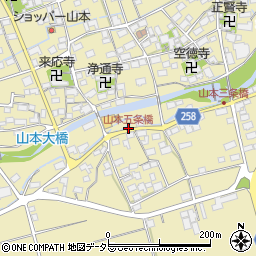 山本五条橋周辺の地図