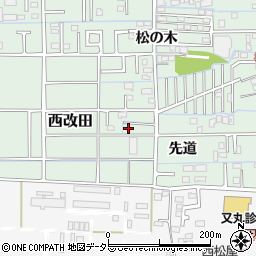 岐阜県岐阜市西改田先道6周辺の地図