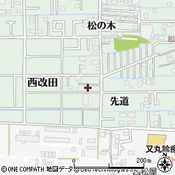 岐阜県岐阜市西改田先道8周辺の地図