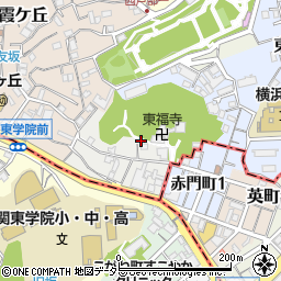 神奈川県横浜市西区赤門町周辺の地図