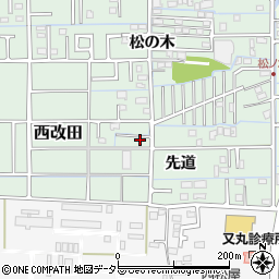 岐阜県岐阜市西改田先道10周辺の地図