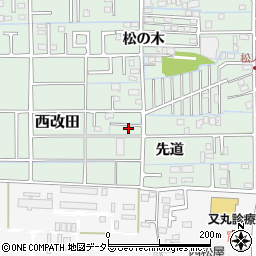 岐阜県岐阜市西改田先道9周辺の地図